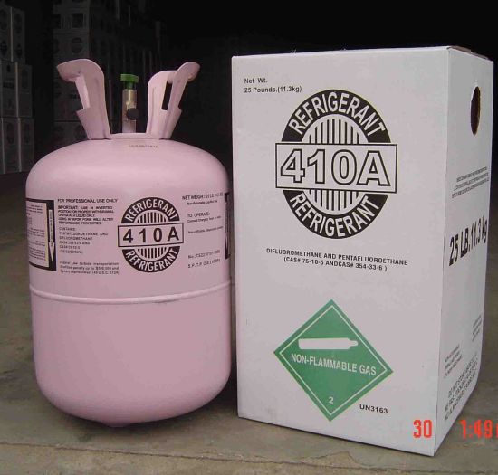 Especificación de gas refrigerante R410A de alta calidad, precio R410a por libra