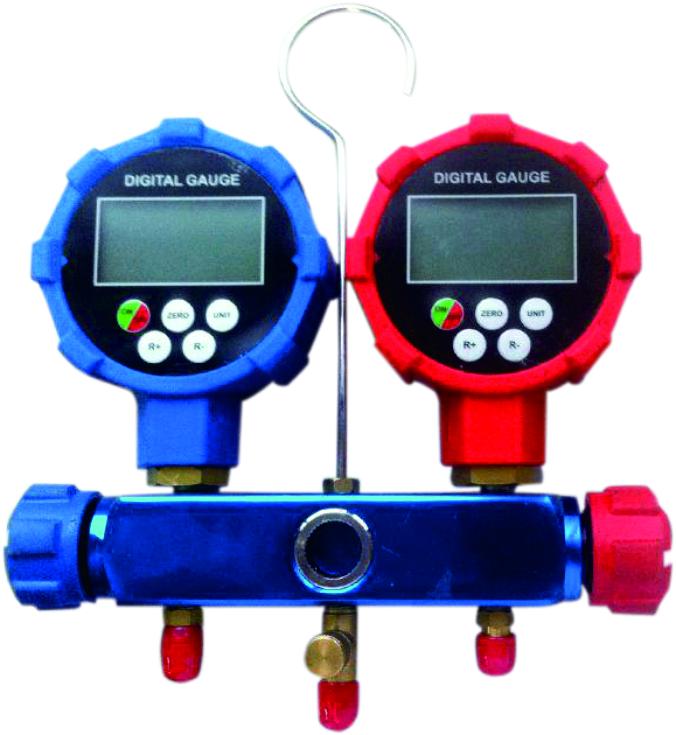 Manómetro de presión de válvula única para 9 tipos de gas refrigerante