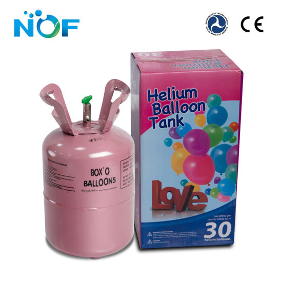 Ce DOT Certified 13.4L 30lb Globo de gas helio para inflar 30 piezas de globos de látex de 9 "