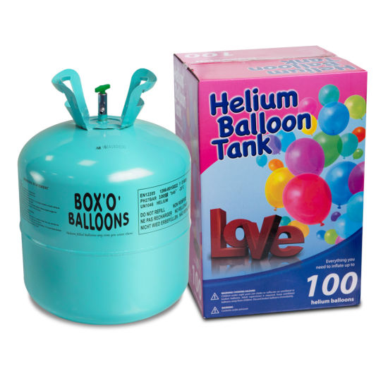 Tanque de helio de 22,4 l para 50 piezas de globos de gas helio de 9 ′ ′