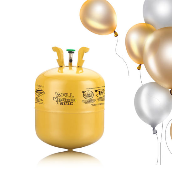 Tanque de gas de helio de 22,4 l certificado por Ce DOT Kgs para 50 globos de látex de 9 pulgadas