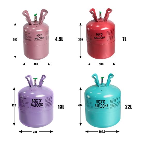 Venta directa de fábrica 18 Bar 13.4L Cilindro de gas helio de globo