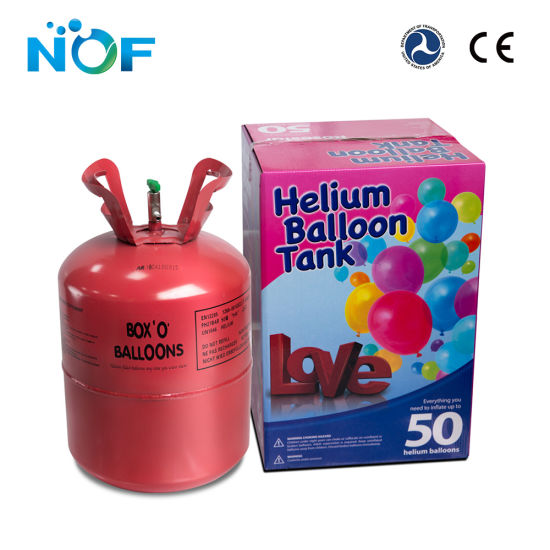 Cilindro de helio de 13.4L para 30 piezas de globos de gas de látex de 9 ′ ′